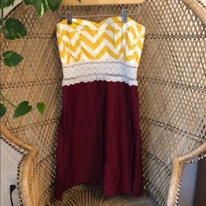 Strapless FSU Game Day Dress